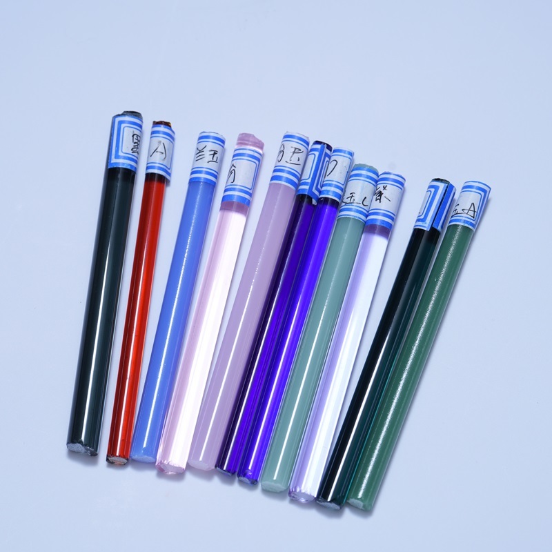 24 colors borosilicate COE 3.3 colored glass rod