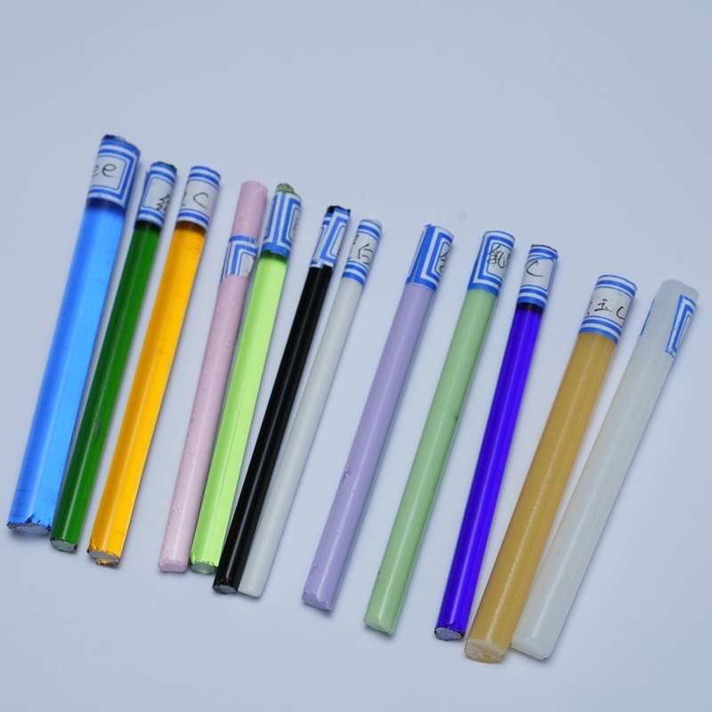 24 colors borosilicate COE 3.3 colored glass rod