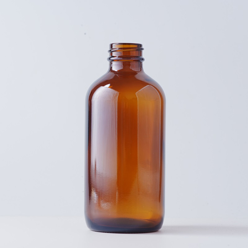 500ml spiral mouth amber moulded glass bottle