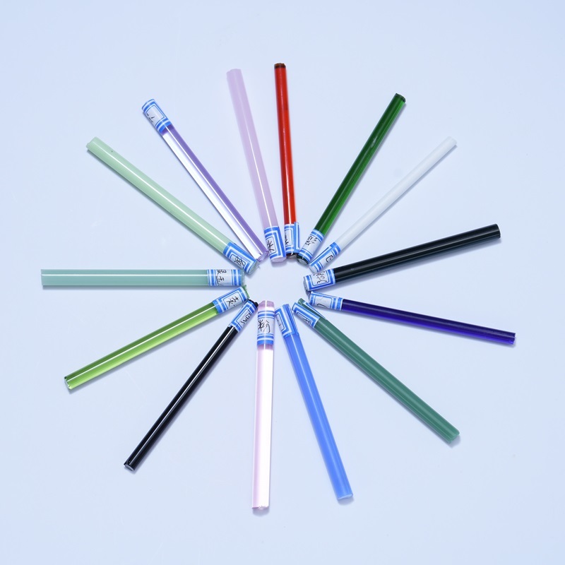 24 colors borosilicate COE 3.3 colored glass rod