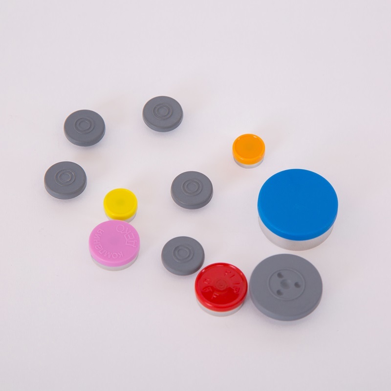 Rubber plug, aluminium plastic cap